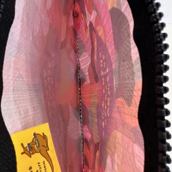 Blue Q You're Beautiful, Don't Change Floral Multicolor Zipper Pouch - Picture 4 of 5